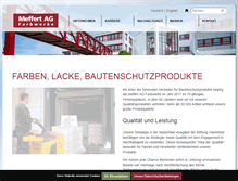 Tablet Screenshot of meffert.com